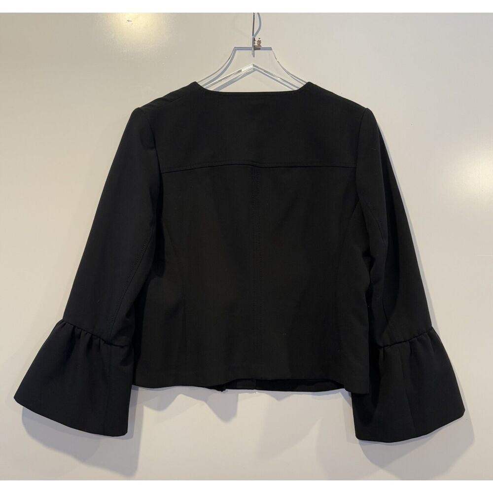 Banana Republic Black Blazer Suit Jacket Bell Sleeve Career Womens‎ 10 - Picture 2 of 4